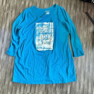 Lane Bryant Cacique Blue Sleep Nightgown Shirt Plus Size 22/24